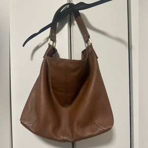 Kooba Brown Pebbled Leather Hobo Bag